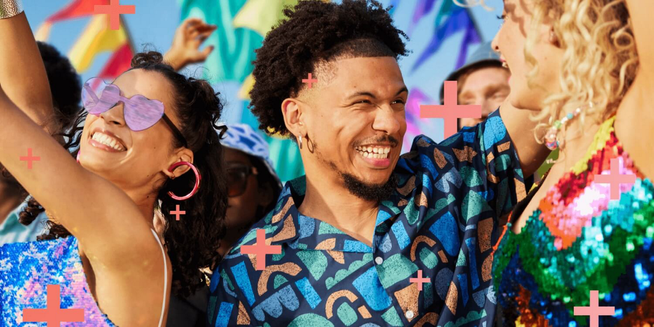 A group of people attending a music festival